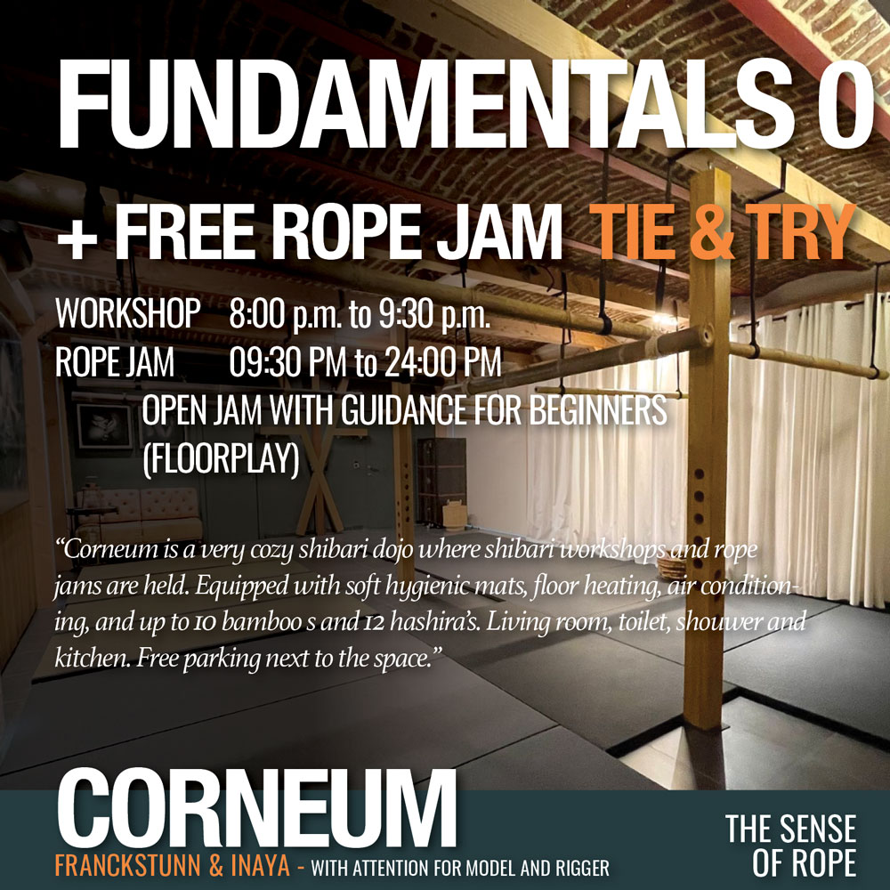 Tantra Shibari workshop. Connection,The Art of Shuuchinawa Workshop, Greeting ties, Newaza, Body handling, Yukimura, Kirigami, Hajime Kinoko, Midori, Kurogami, Ropunawa, Nikola, Osada, Naka, Hajime Kinoko, Osada Steve, Nawashi Kanna, Naka Akira, Yukinaga Max, Midori, Riccardo Wildties, Pedro, Luxuria, Yagami Ren, Gorgone, Gestalta, WykD Dave, Clover, Fuoco, Fred Hatt, Yoroi Ryu, Kazami Ranki, Sophia Rose, Ichinawa, Kubi-nawa, Te-nawa, Hiza-nawa, Muna-nawa, Kaikyaku, shibari workshop, hashira workshop, dynamic hashira, predicament, breath play, Corneum, Belgium, Lennik, Brussels