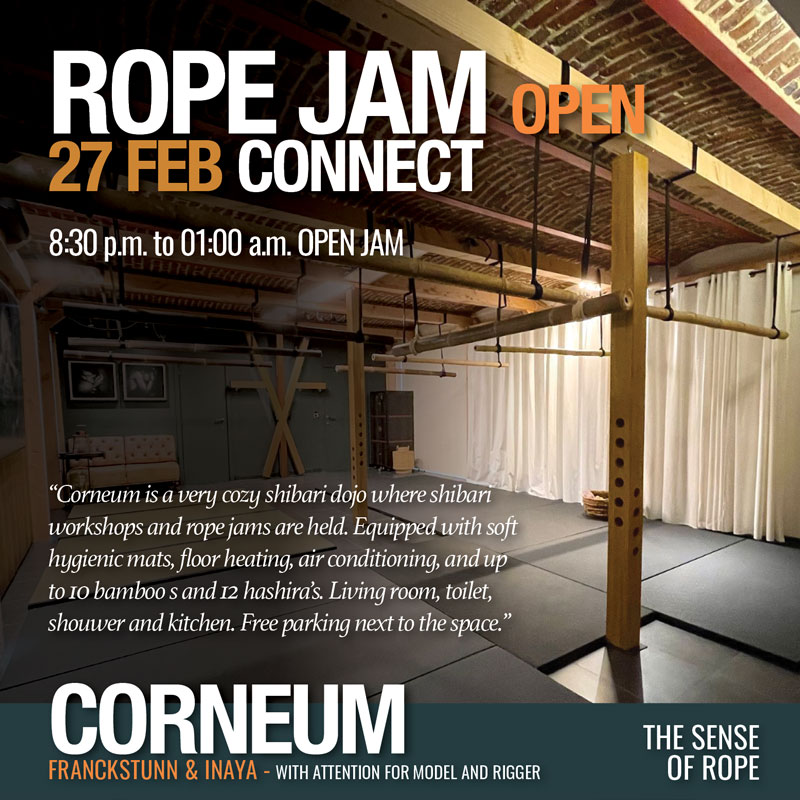 Tantra Shibari workshop. Connection,The Art of Shuuchinawa Workshop, Greeting ties, Newaza, Body handling, Yukimura, Kirigami, Hajime Kinoko, Midori, Kurogami, Ropunawa, Nikola, Osada, Naka, Hajime Kinoko, Osada Steve, Nawashi Kanna, Naka Akira, Yukinaga Max, Midori, Riccardo Wildties, Pedro, Luxuria, Yagami Ren, Gorgone, Gestalta, WykD Dave, Clover, Fuoco, Fred Hatt, Yoroi Ryu, Kazami Ranki, Sophia Rose, Ichinawa, Kubi-nawa, Te-nawa, Hiza-nawa, Muna-nawa, Kaikyaku, shibari workshop, hashira workshop, dynamic hashira, predicament, breath play, Corneum, Belgium, Lennik, Brussels