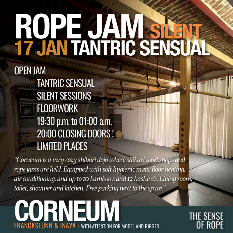 Tantra Shibari workshop. Connection,The Art of Shuuchinawa Workshop, Greeting ties, Newaza, Body handling, Yukimura, Kirigami, Hajime Kinoko, Midori, Kurogami, Ropunawa, Nikola, Osada, Naka, Hajime Kinoko, Osada Steve, Nawashi Kanna, Naka Akira, Yukinaga Max, Midori, Riccardo Wildties, Pedro, Luxuria, Yagami Ren, Gorgone, Gestalta, WykD Dave, Clover, Fuoco, Fred Hatt, Yoroi Ryu, Kazami Ranki, Sophia Rose, Ichinawa, Kubi-nawa, Te-nawa, Hiza-nawa, Muna-nawa, Kaikyaku, shibari workshop, hashira workshop, dynamic hashira, predicament, breath play, Corneum, Belgium, Lennik, Brussels